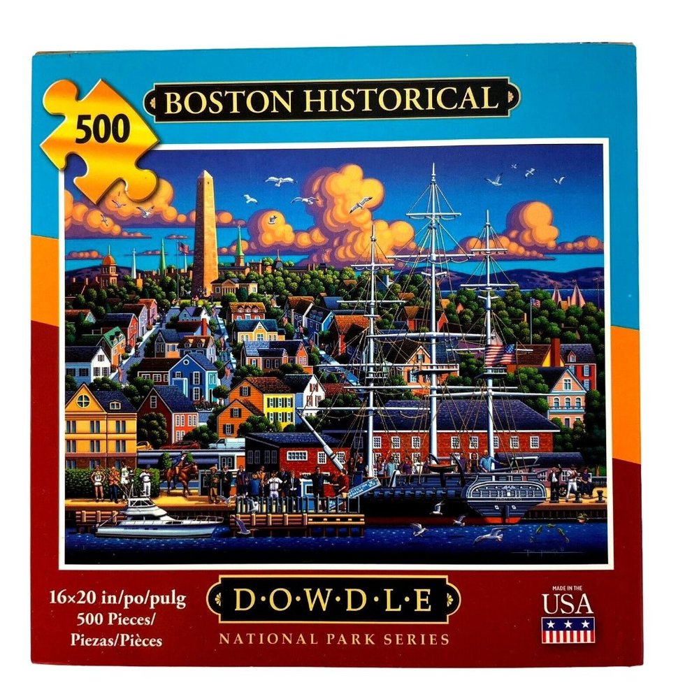 Dowdle Folk Art Jigsaw Puzzle 500 pieces Boston Historical NEW